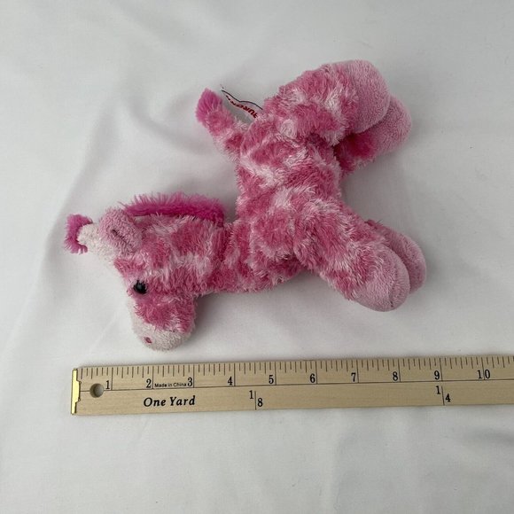 Aurora Pink Giraffe 7" Plush Stuffed Animal Jungle Safari Toy - Picture 4 of 5